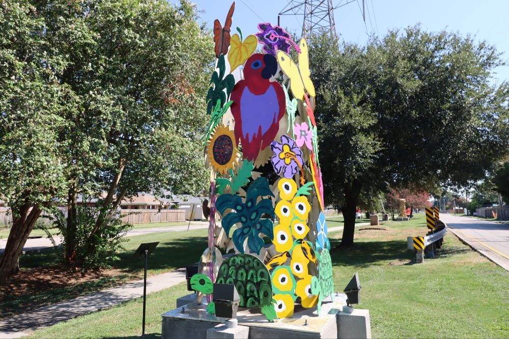 Divine Assembly sculpture on Power Blvd. 