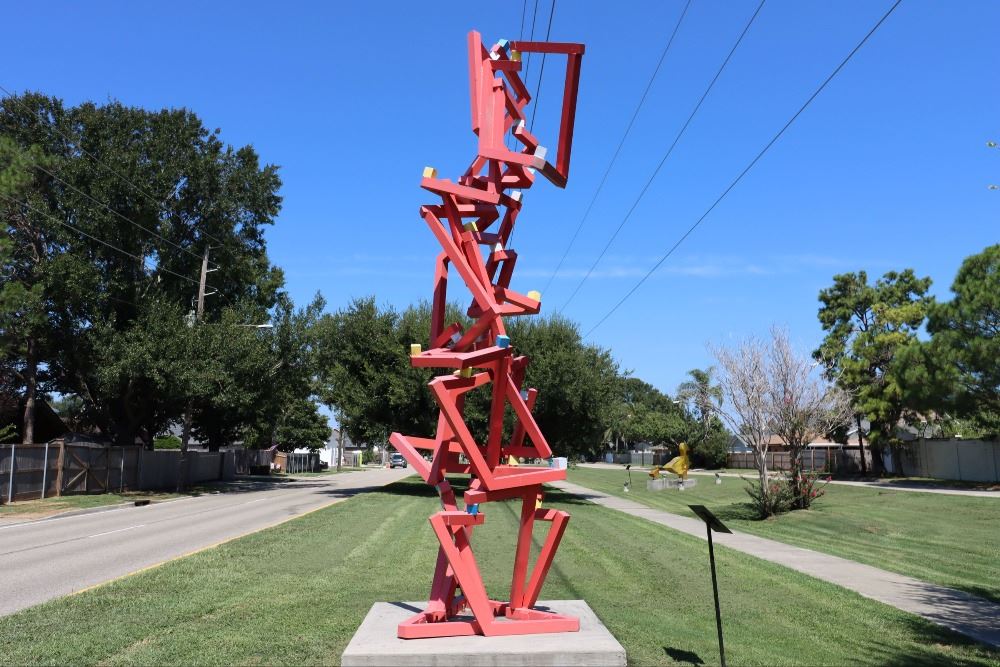 Froebel's Gifts Energized Cube sculpture on Power Blvd. 