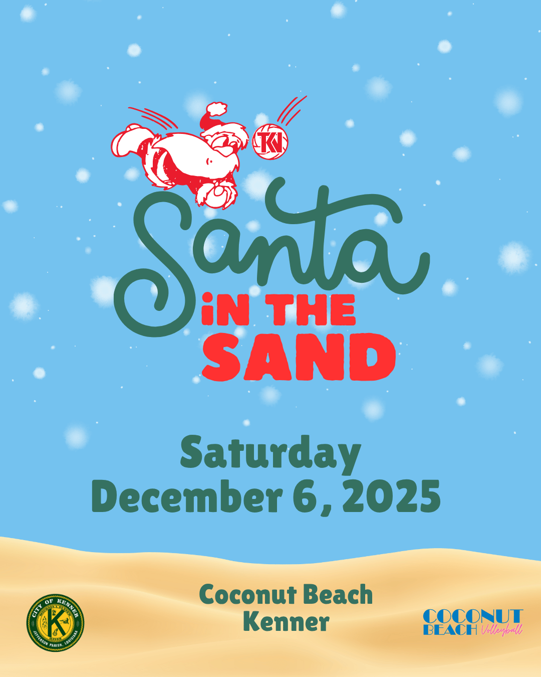 Santa in the Sand beach volleyball tournament 
