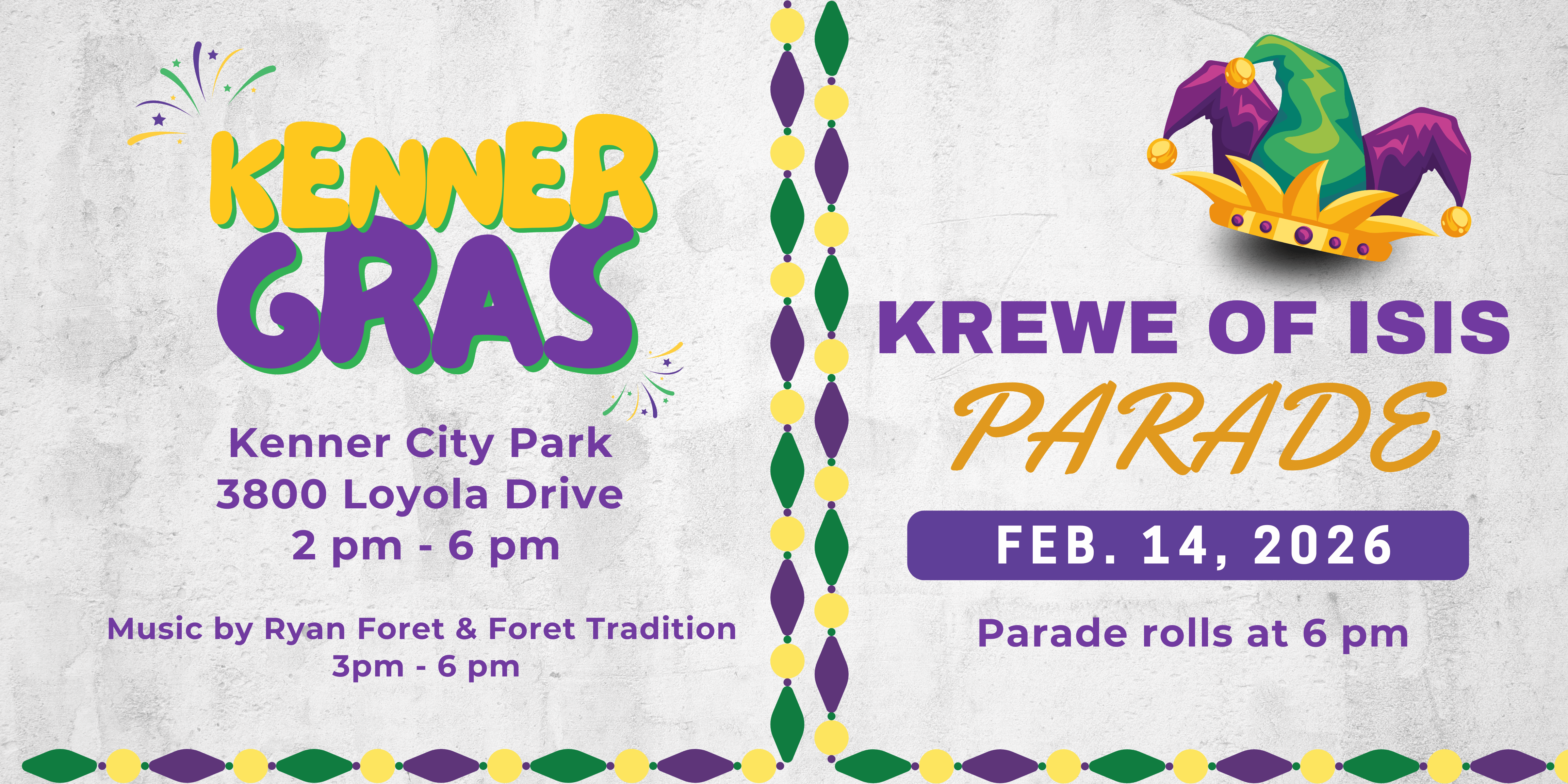 kenner gras krewe of Isis parade 